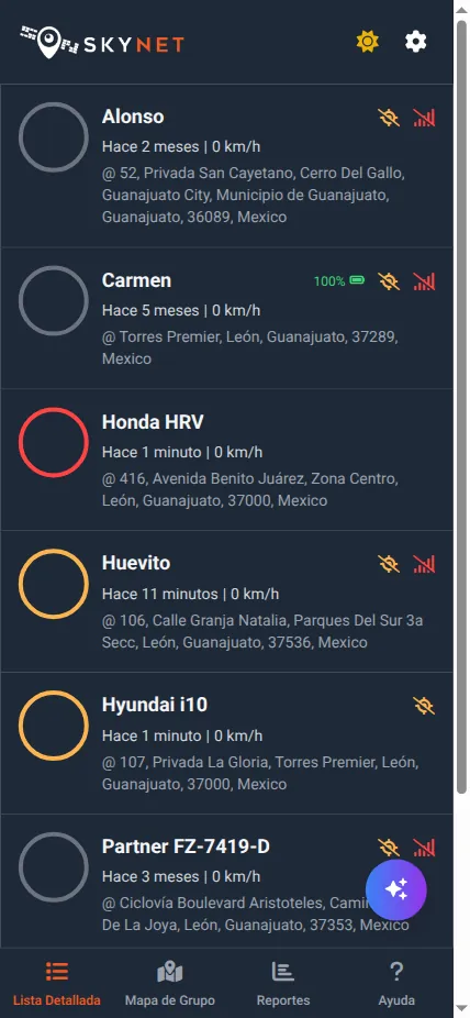 Modo oscuro - Dashboard nocturno